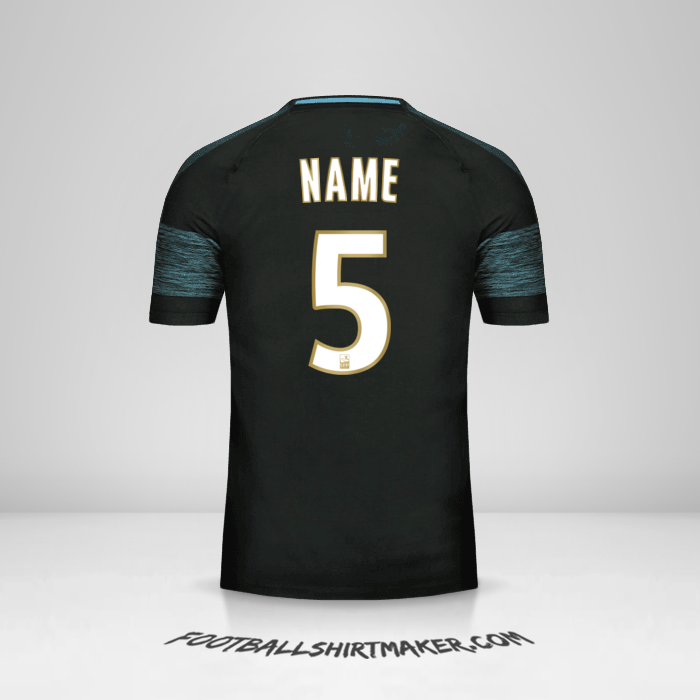 Trikot Olympique de Marseille 2018/19 Auswärts -  name - 5