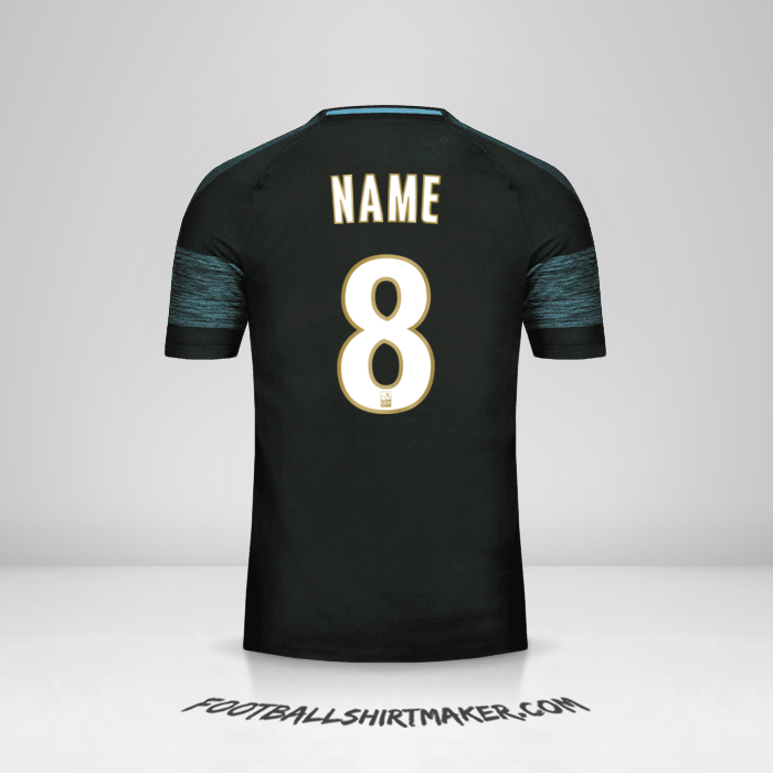 Jersey Olympique de Marseille 2018/19 Away -  name - 8