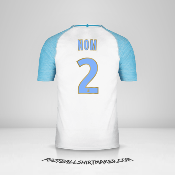 Maillot Olympique de Marseille 2018/19 -  nom - 2