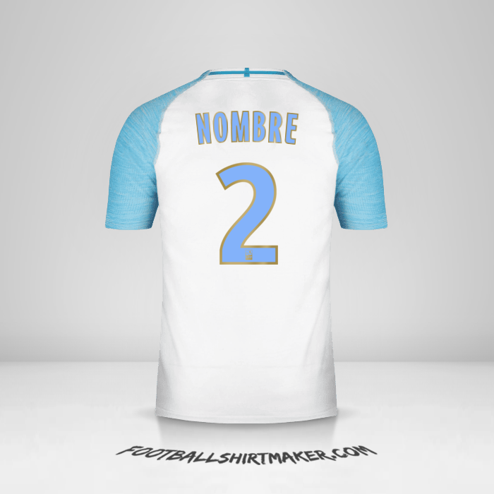 Camiseta Olympique de Marseille 2018/19 -  nombre - 2
