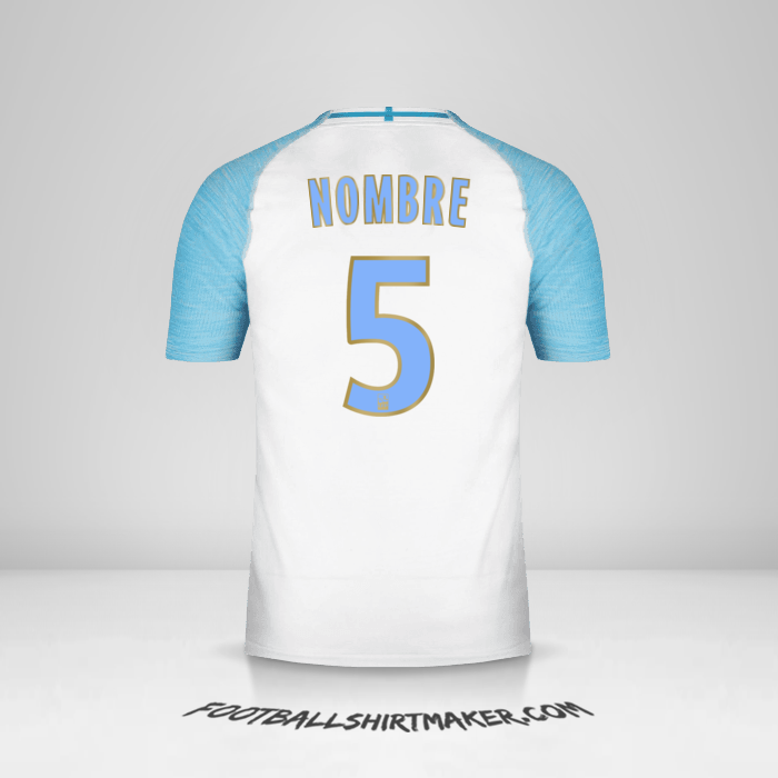 Jersey Olympique de Marseille 2018/19 -  nombre - 5