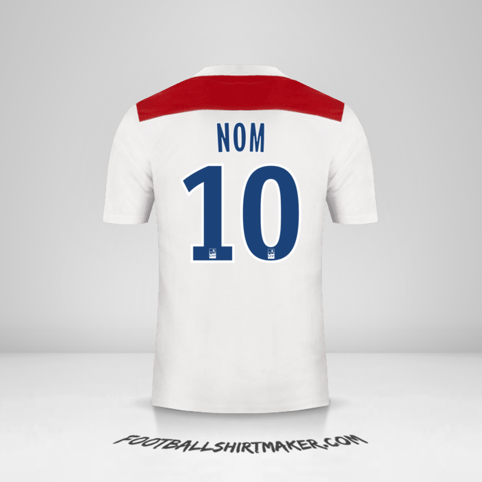 Maillot Olympique Lyon 2018/19 -  nom - 10