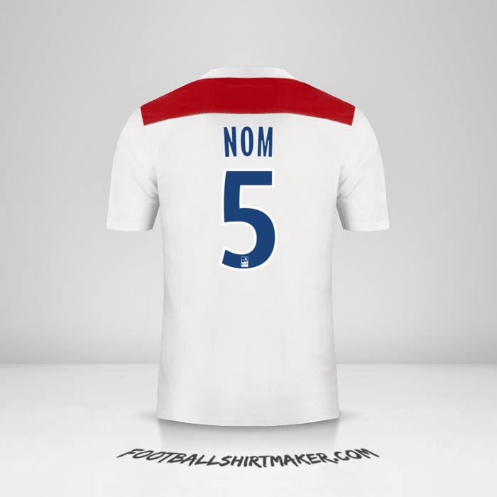 Maillot Olympique Lyon 2018/19 -  nom - 5
