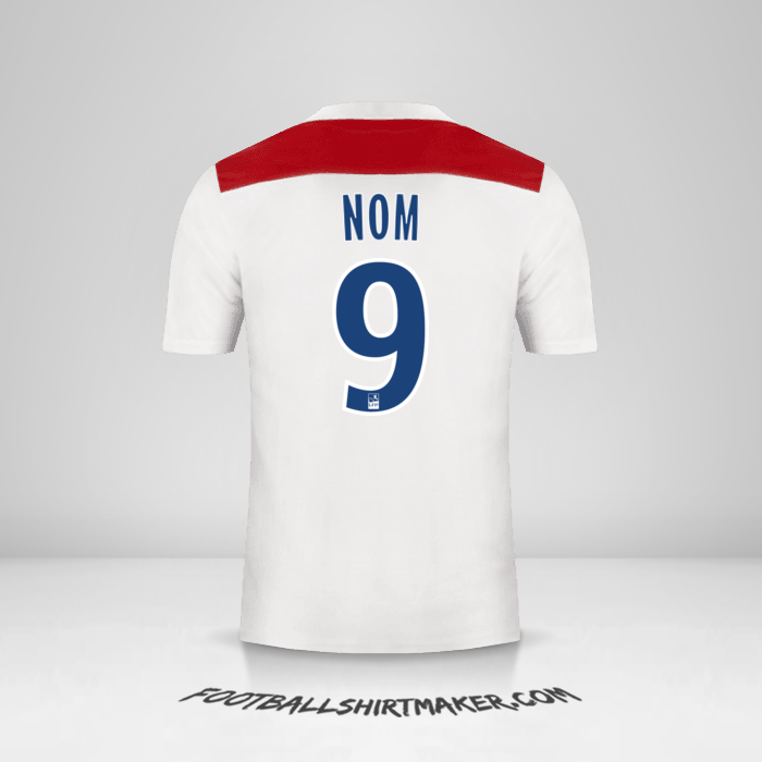 Maillot Olympique Lyon 2018/19 -  nom - 9