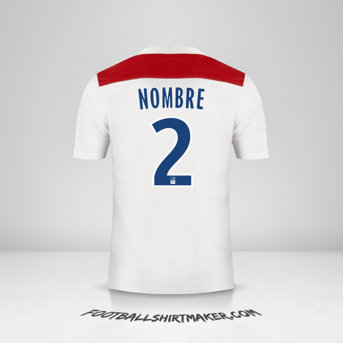 Jersey Olympique Lyon 2018/19 -  nombre - 2