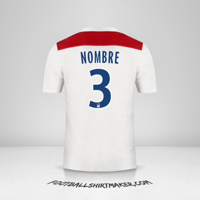 Camiseta Olympique Lyon 2018/19 -  nombre - 3