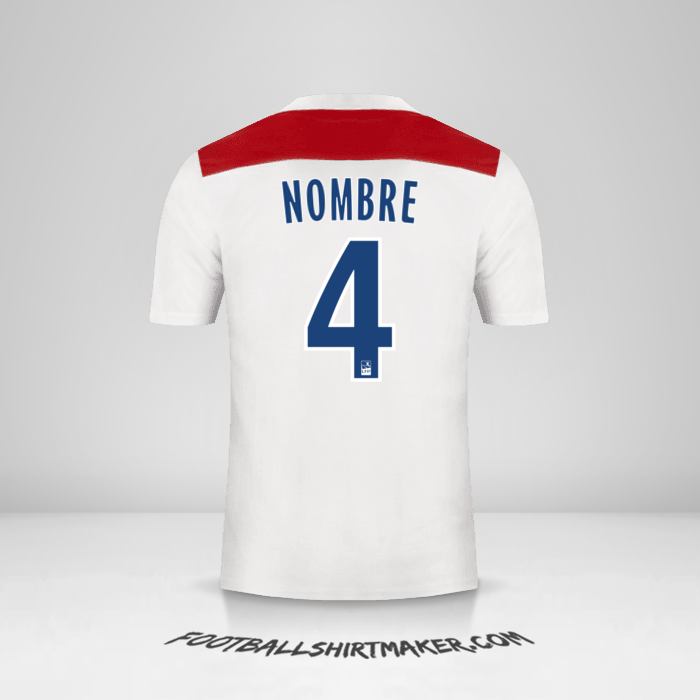 Jersey Olympique Lyon 2018/19 -  nombre - 4