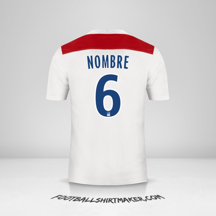 Jersey Olympique Lyon 2018/19 -  nombre - 6