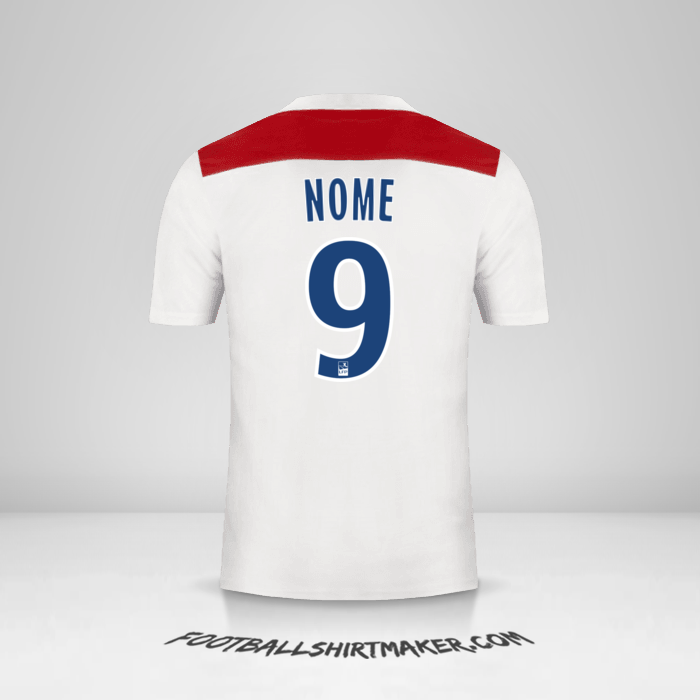 Camisola Olympique Lyon 2018/19 -  nome - 9