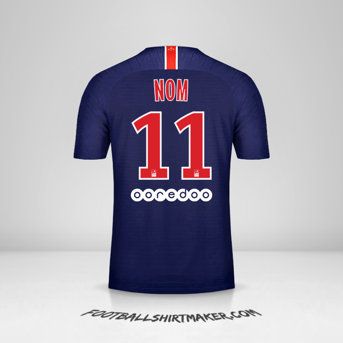 Maillot Paris Saint Germain 2018/19 -  nom - 11