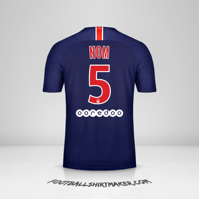 Maillot Paris Saint Germain 2018/19 -  nom - 5