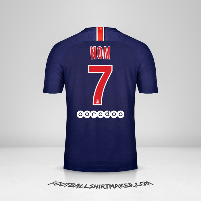 Maillot Paris Saint Germain 2018/19 -  nom - 7