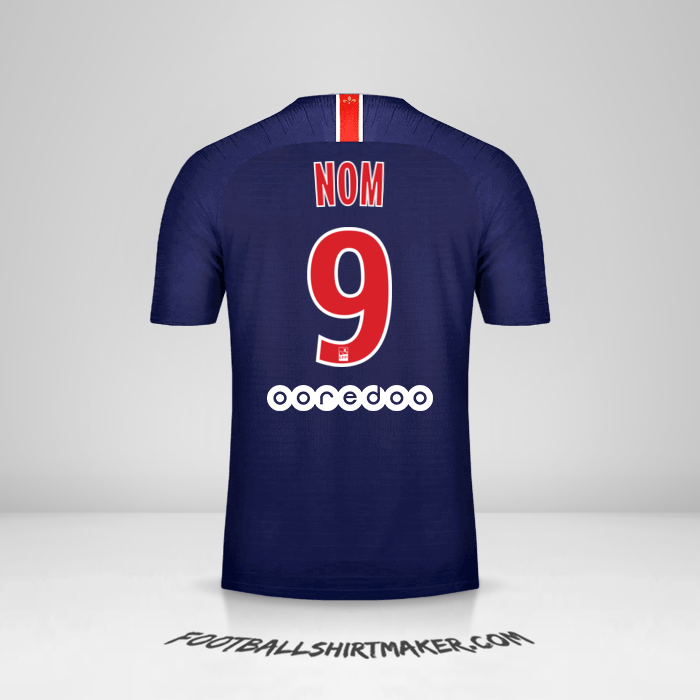 Maillot Paris Saint Germain 2018/19 -  nom - 9