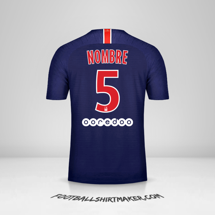 Jersey Paris Saint Germain 2018/19 -  nombre - 5