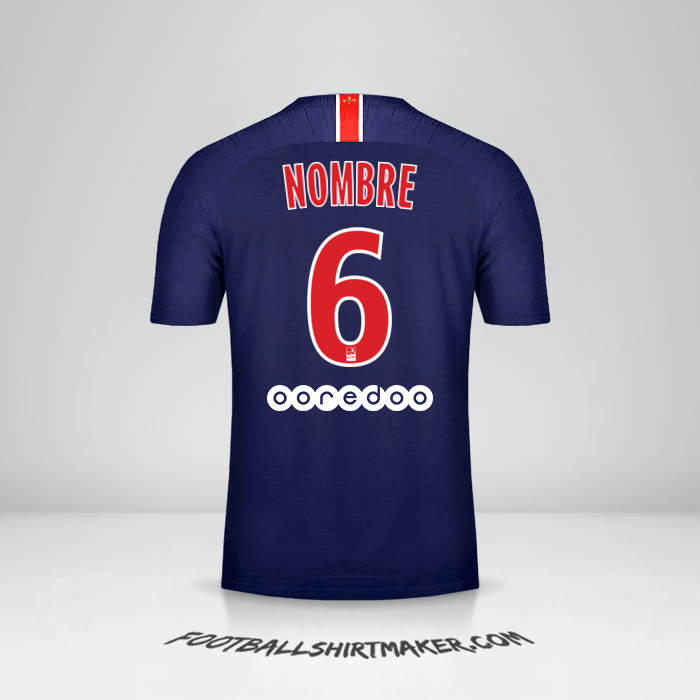 Jersey Paris Saint Germain 2018/19 -  nombre - 6