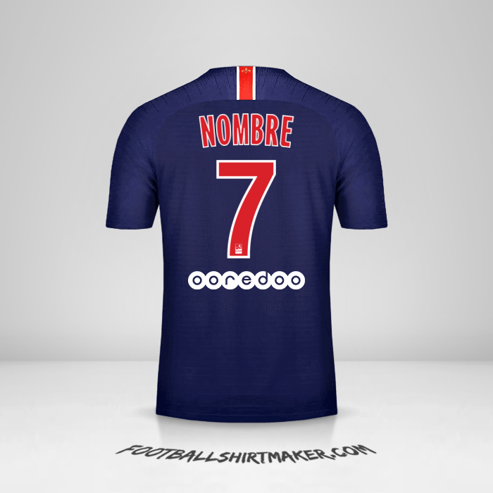 Jersey Paris Saint Germain 2018/19 -  nombre - 7