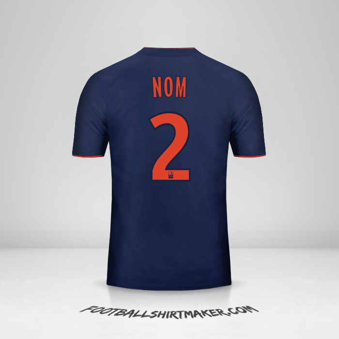 Maillot Olympique Lyon 2018/19 Extérieur -  nom - 2