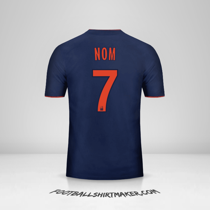 Maillot Olympique Lyon 2018/19 Extérieur -  nom - 7