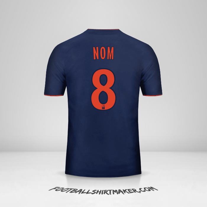 Maillot Olympique Lyon 2018/19 Extérieur -  nom - 8