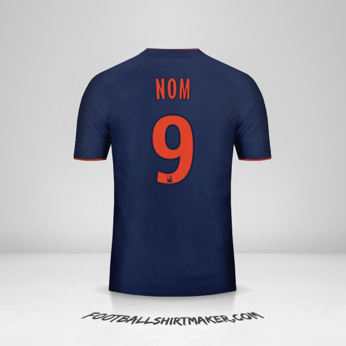 Maillot Olympique Lyon 2018/19 Extérieur -  nom - 9