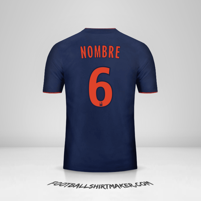 Jersey Olympique Lyon 2018/19 Visita -  nombre - 6