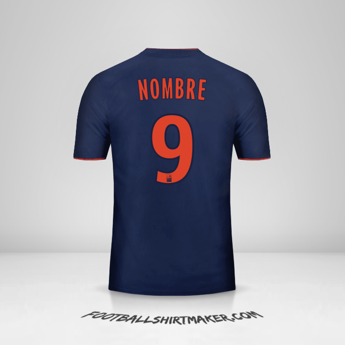 Jersey Olympique Lyon 2018/19 Visita -  nombre - 9