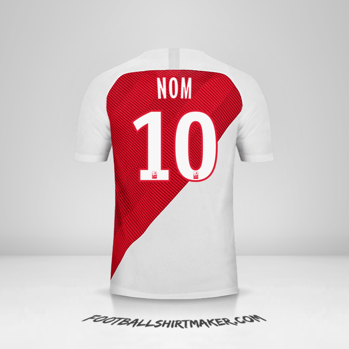 Maillot As Monaco 2018/19 -  nom - 10