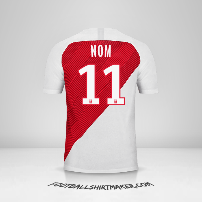 Maillot As Monaco 2018/19 -  nom - 11