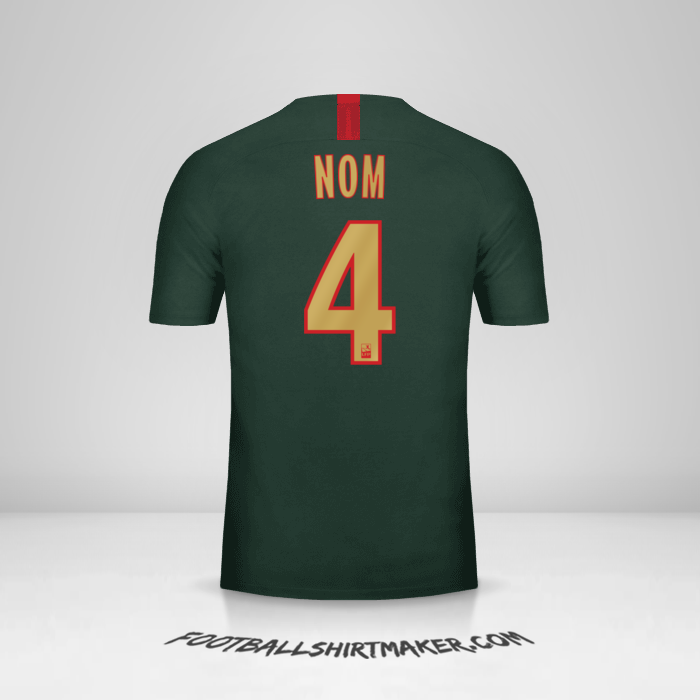 Maillot As Monaco 2018/19 Extérieur -  nom - 4