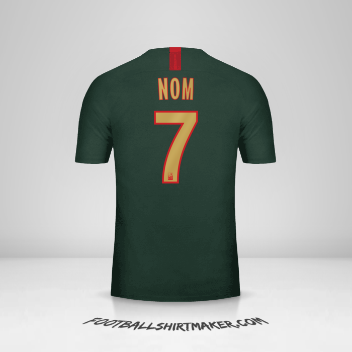 Maillot As Monaco 2018/19 Extérieur -  nom - 7