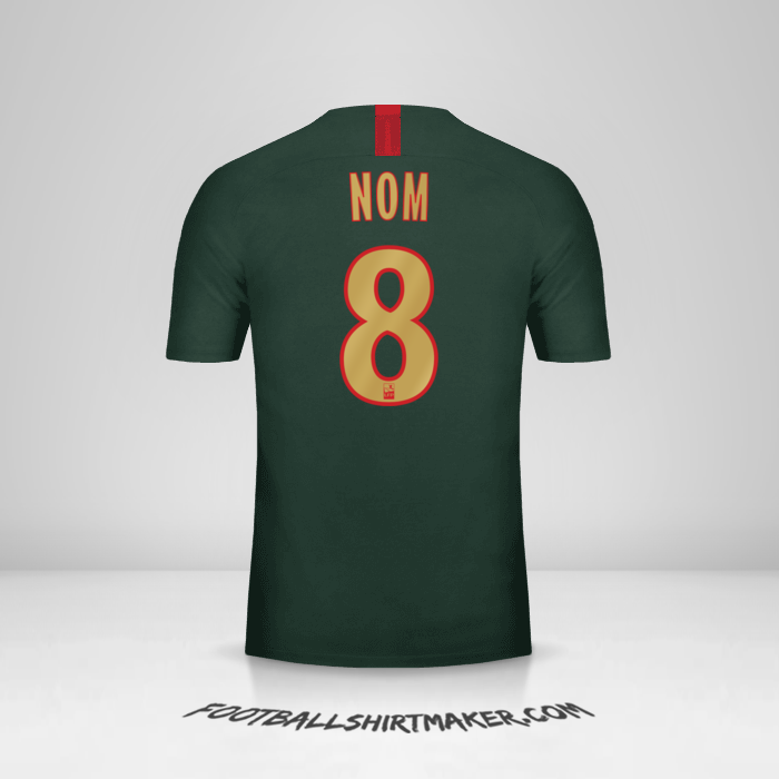 Maillot As Monaco 2018/19 Extérieur -  nom - 8