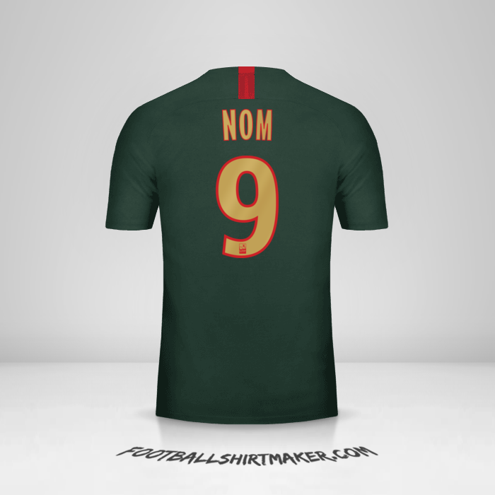 Maillot As Monaco 2018/19 Extérieur -  nom - 9