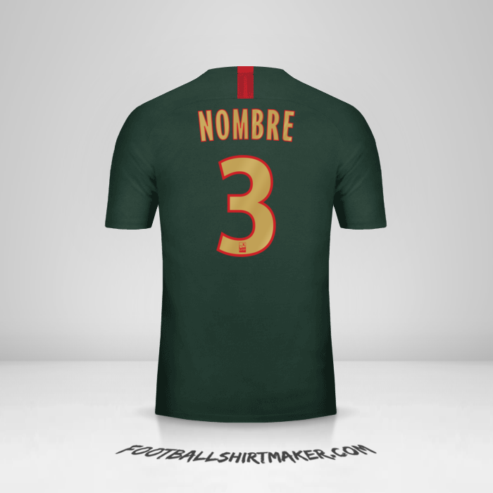 Jersey As Monaco 2018/19 Visita -  nombre - 3