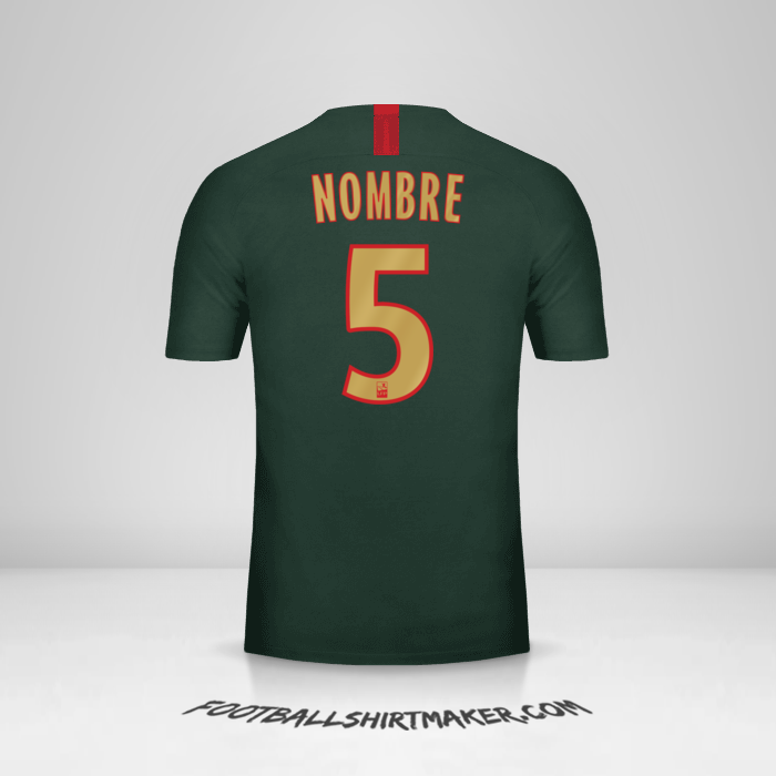Camiseta As Monaco 2018/19 Visita -  nombre - 5