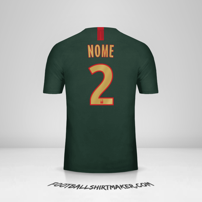 Maglia As Monaco 2018/19 Seconda -  nome - 2