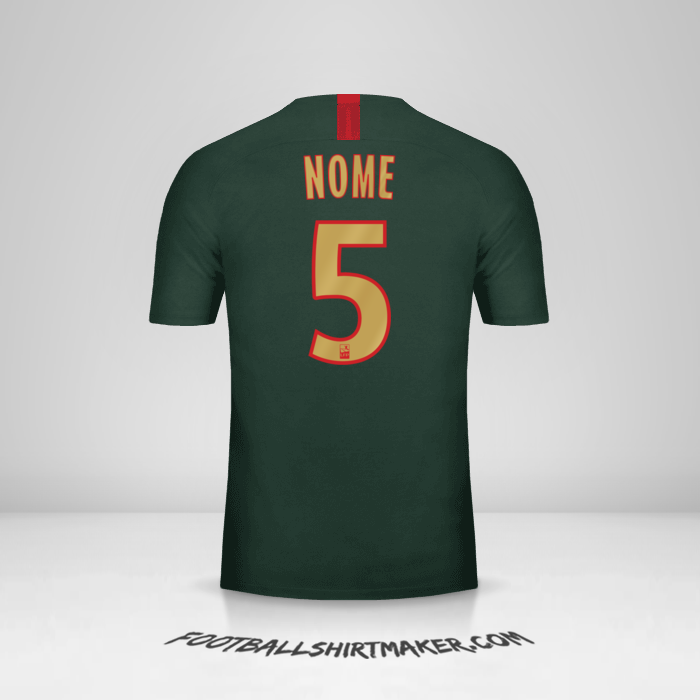 Maglia As Monaco 2018/19 Seconda -  nome - 5