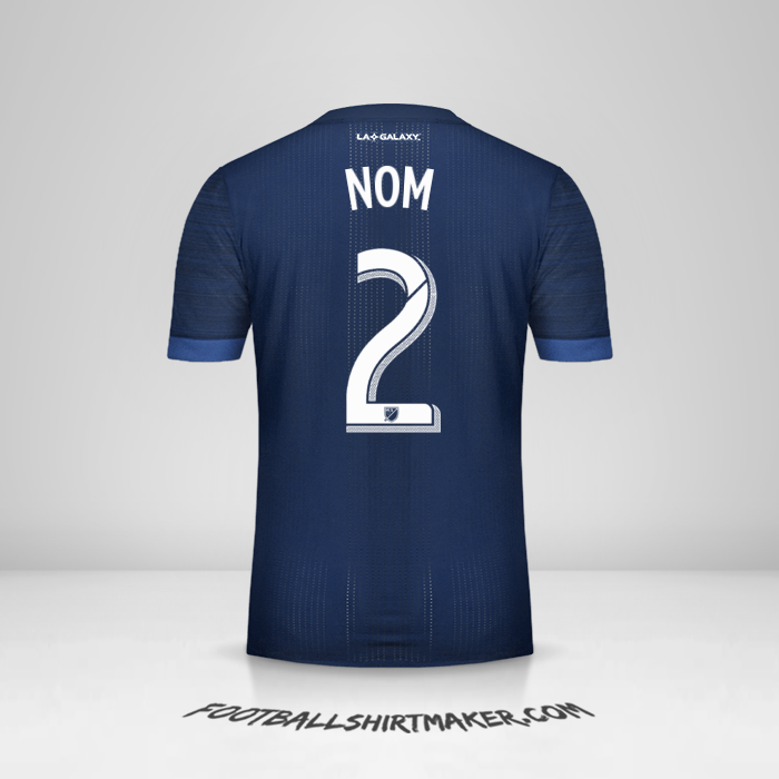 Maillot LA Galaxy 2017/2018 Extérieur -  nom - 2
