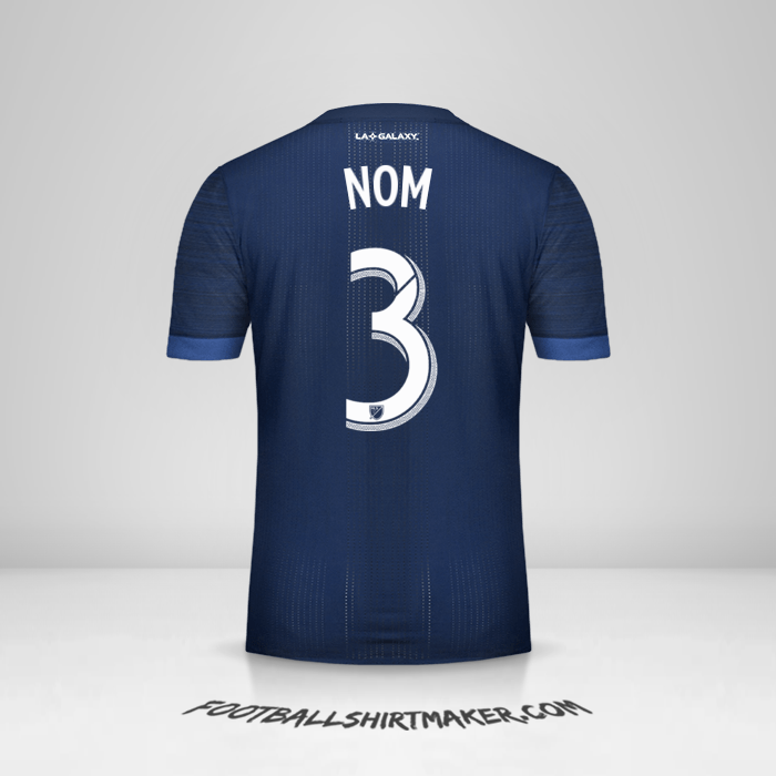 Maillot LA Galaxy 2017/2018 Extérieur -  nom - 3