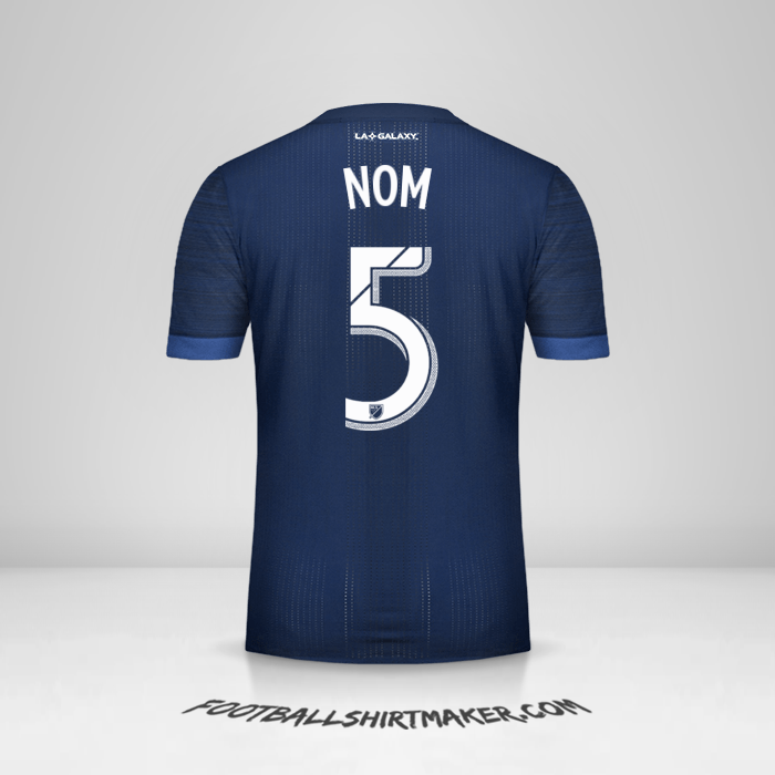 Maillot LA Galaxy 2017/2018 Extérieur -  nom - 5