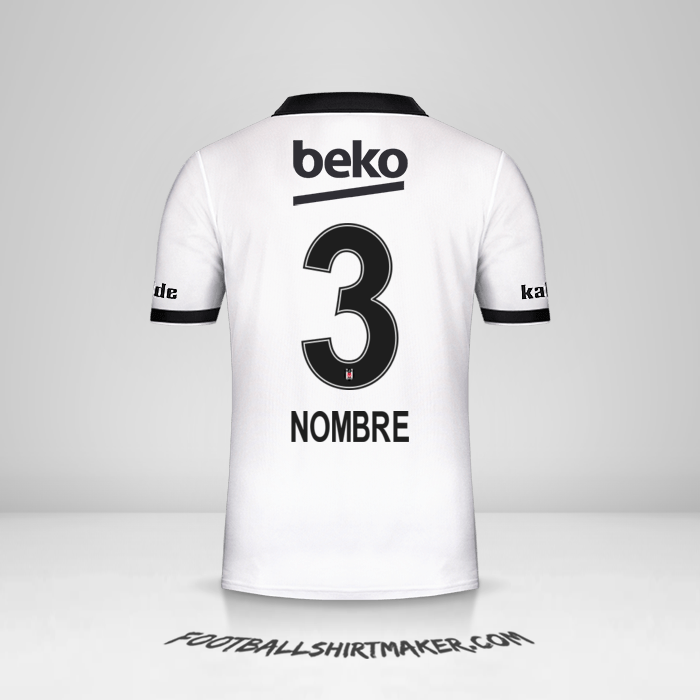 Camiseta Besiktas JK 2018/19 -  nombre - 3