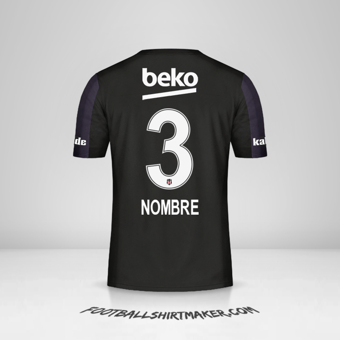 Jersey Besiktas JK 2018/19 Visita -  nombre - 3