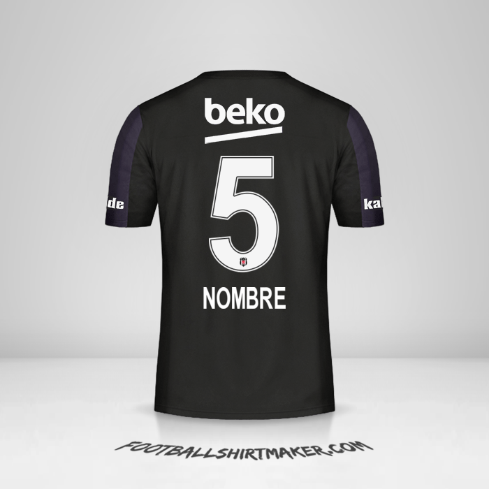Camiseta Besiktas JK 2018/19 Visita -  nombre - 5