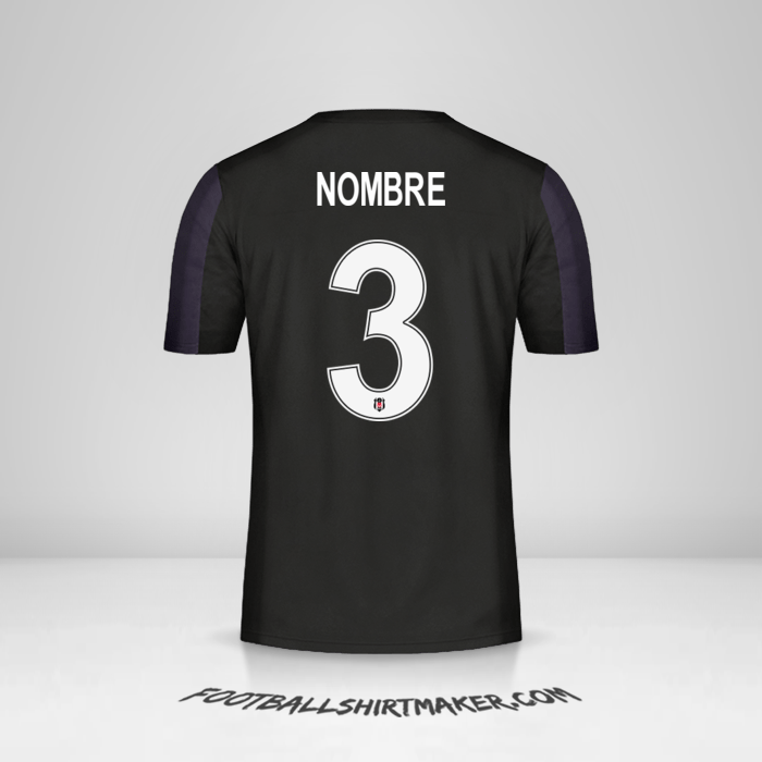 Jersey Besiktas JK Cup 2018/19 Visita -  nombre - 3