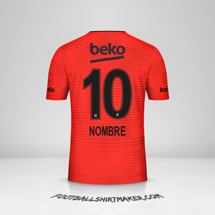 Camiseta Besiktas JK 2018/19 Tercera -  nombre - 10
