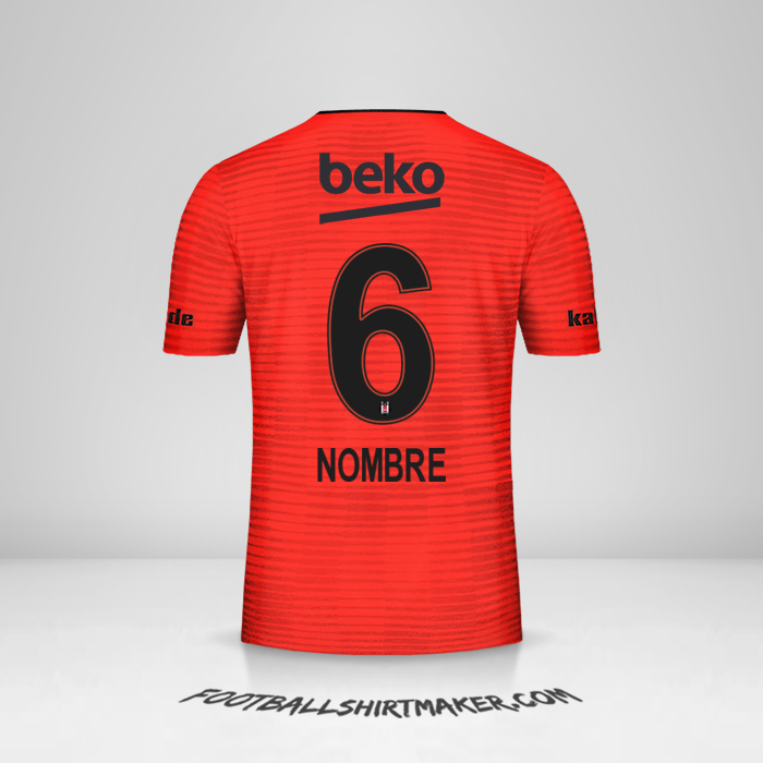 Jersey Besiktas JK 2018/19 Tercera -  nombre - 6