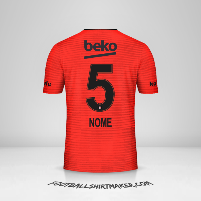 Camisa Besiktas JK 2018/19 Terceira -  nome - 5