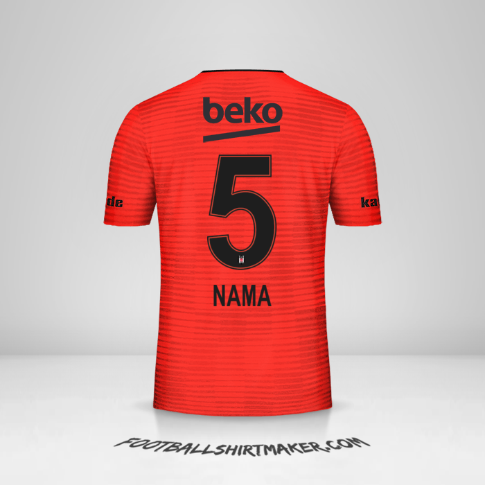 Jersey Besiktas JK 2018/19 Ketiga -  nama - 5