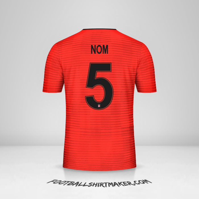 Maillot Besiktas JK Cup 2018/19 Troisième -  nom - 5