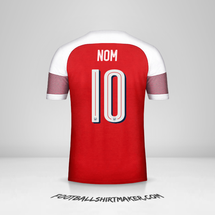 Maillot Arsenal Cup 2018/19 -  nom - 10