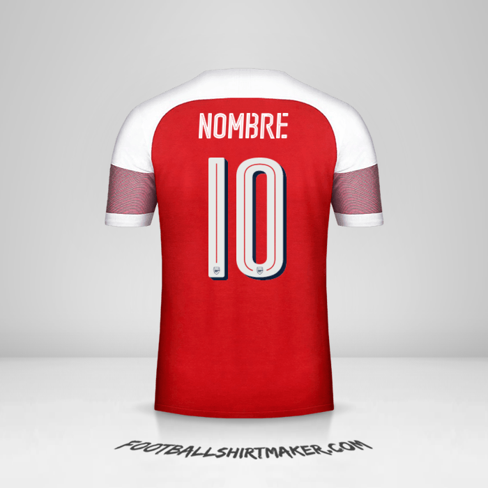 Jersey Arsenal Cup 2018/19 -  nombre - 10